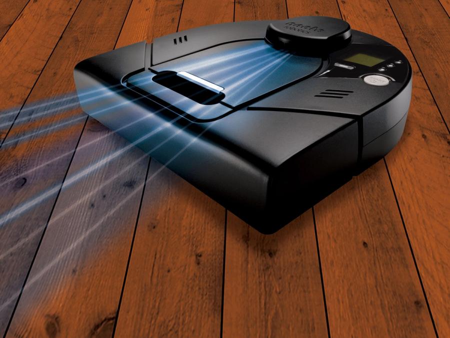 Photo illustration of laser beams coming out of the vacuum.